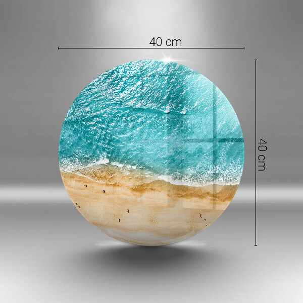 Glas Ceranfeldabdeckung Spritzschutz Strandufer und Meer