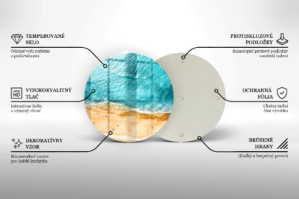 Glas Ceranfeldabdeckung Spritzschutz Strandufer und Meer