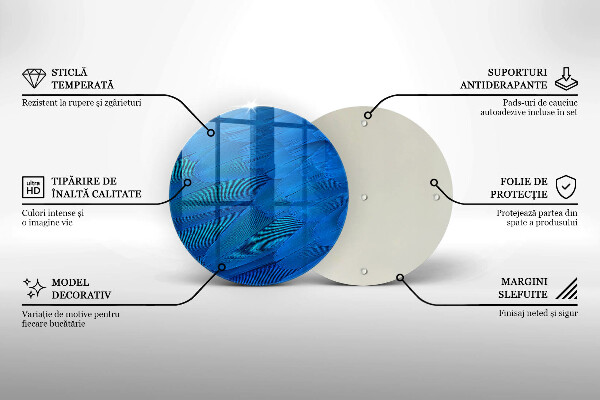 Glas Ceranfeldabdeckung Spritzschutz Vogelfedern