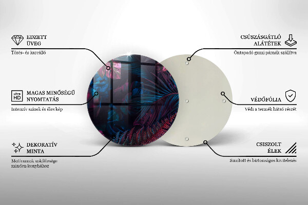 Glas Ceranfeldabdeckung Spritzschutz Dunkler Dschungel