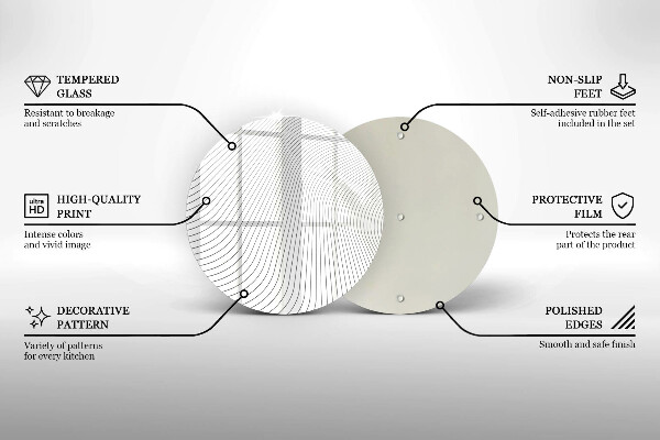 Glas Ceranfeldabdeckung Spritzschutz Modernes Linienmuster