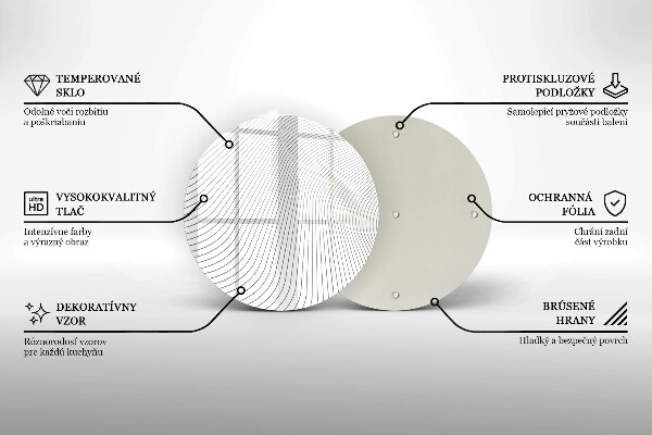 Glas Ceranfeldabdeckung Spritzschutz Modernes Linienmuster