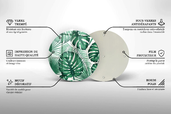 Glas Ceranfeldabdeckung Spritzschutz Monstera geht