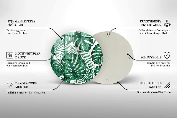 Glas Ceranfeldabdeckung Spritzschutz Monstera geht