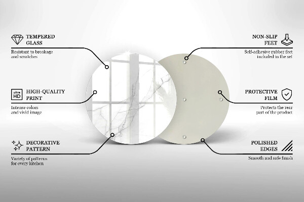 Glas Ceranfeldabdeckung Spritzschutz Zarter weißer Marmor