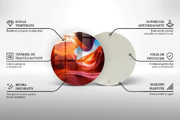 Glas Ceranfeldabdeckung Spritzschutz Canyon-Felslandschaft
