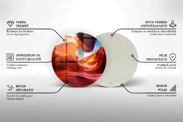 Glas Ceranfeldabdeckung Spritzschutz Canyon-Felslandschaft