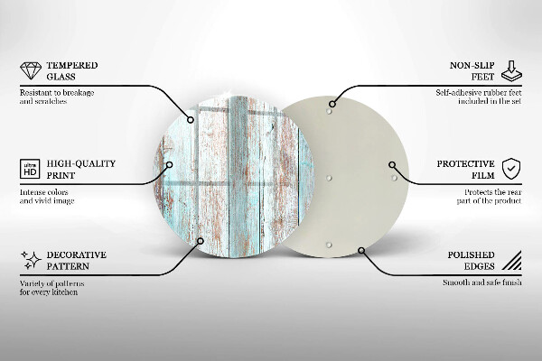 Glas Ceranfeldabdeckung Alte Vintage-Bretter