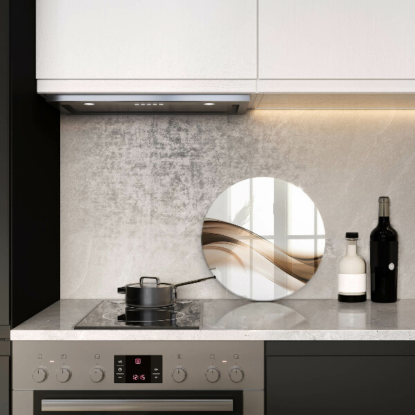 Glas Ceranfeldabdeckung Abstrakte braune Linien