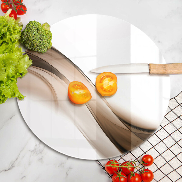 Glas Ceranfeldabdeckung Abstrakte braune Linien