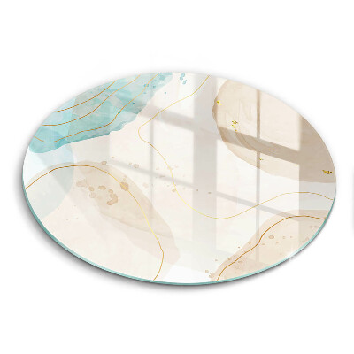 Glas Herdabdeckplatte Boho-Flecken und Gold