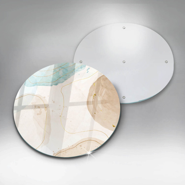 Glas Herdabdeckplatte Boho-Flecken und Gold