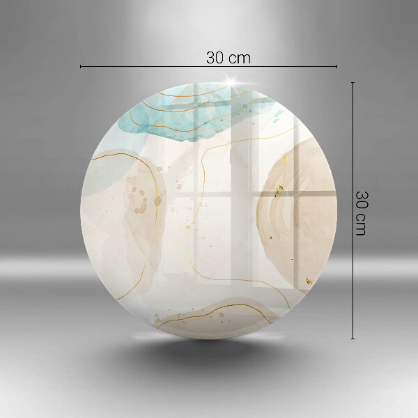 Glas Herdabdeckplatte Boho-Flecken und Gold