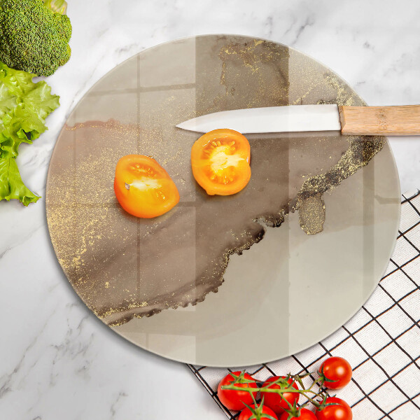 Glas Ceranfeldabdeckung Spritzschutz Goldabstraktion