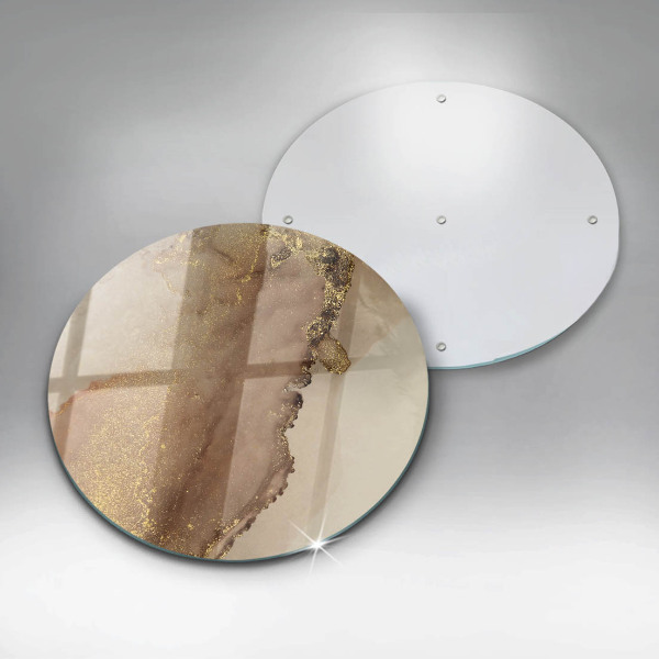 Glas Ceranfeldabdeckung Spritzschutz Goldabstraktion