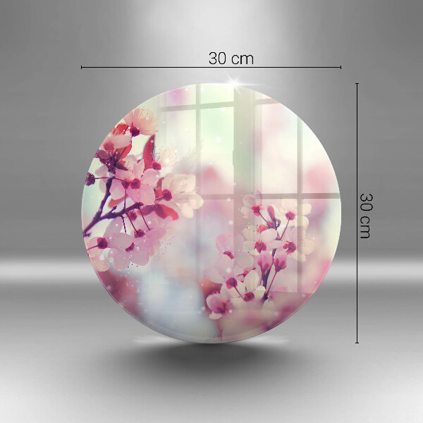 Glas Ceranfeldabdeckung Frühlingsrosa Blumen