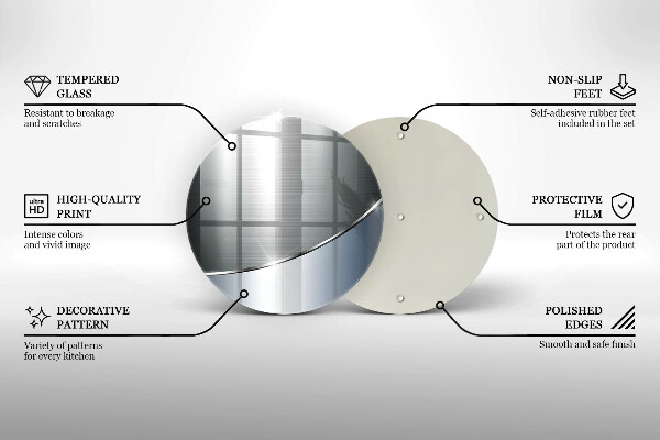 Glas Ceranfeldabdeckung Abstraktionsmuster aus Metall