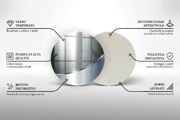 Glas Ceranfeldabdeckung Abstraktionsmuster aus Metall
