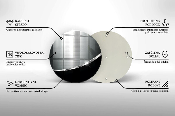 Glas Ceranfeldabdeckung Spritzschutz Abstraktion mit Metall