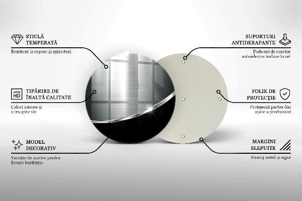 Glas Ceranfeldabdeckung Spritzschutz Abstraktion mit Metall