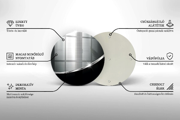 Glas Ceranfeldabdeckung Spritzschutz Abstraktion mit Metall