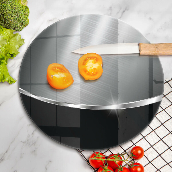 Glas Ceranfeldabdeckung Spritzschutz Abstraktion mit Metall