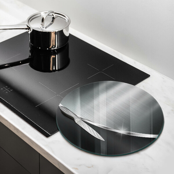 Glas Ceranfeldabdeckung Spritzschutz Abstraktion mit Metall