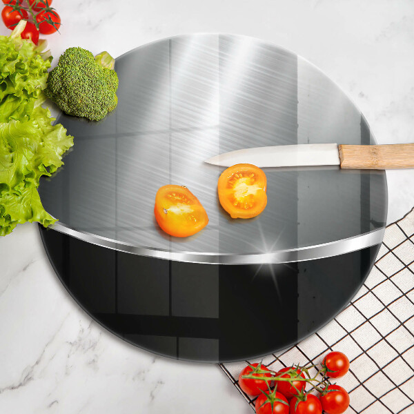 Glas Ceranfeldabdeckung Spritzschutz Abstraktion mit Metall