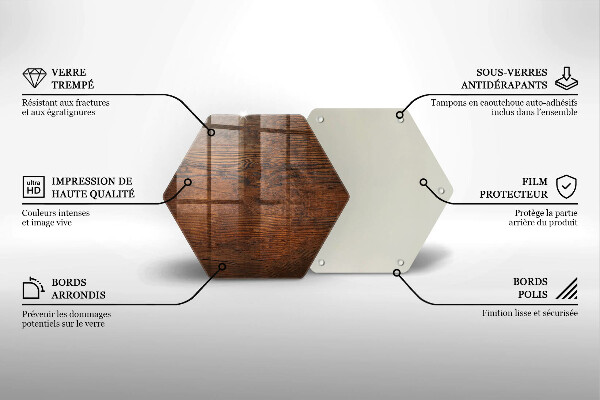Glas Ceranfeldabdeckung Dunkles Holzbrett
