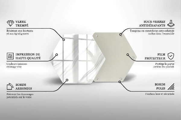 Glas Ceranfeldabdeckung Zarter Marmor