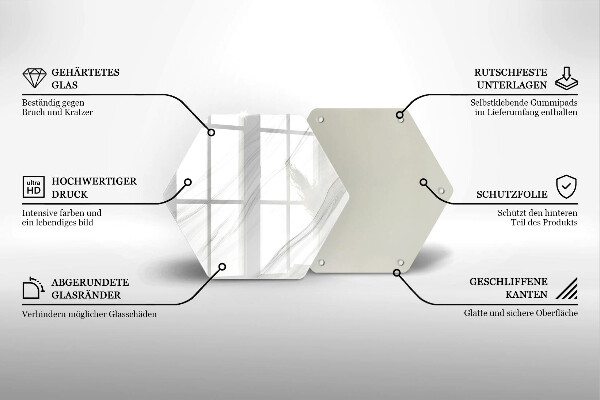 Glas Ceranfeldabdeckung Zarter Marmor