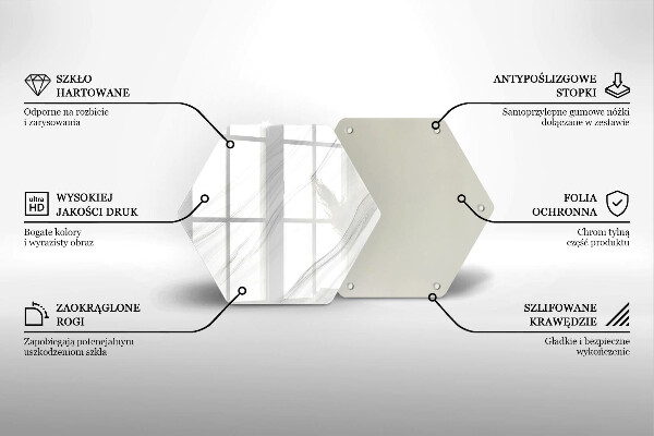 Glas Ceranfeldabdeckung Zarter Marmor