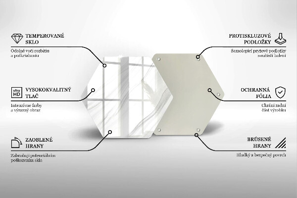 Glas Ceranfeldabdeckung Zarter Marmor