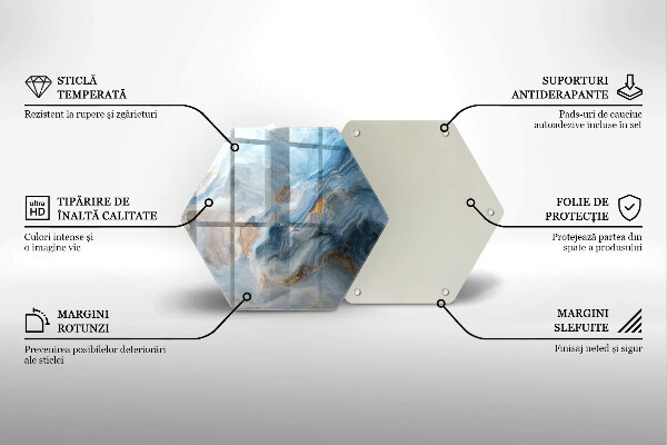 Glas Ceranfeldabdeckung Marmorstruktur
