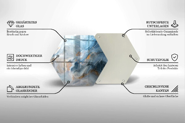 Glas Ceranfeldabdeckung Marmorstruktur