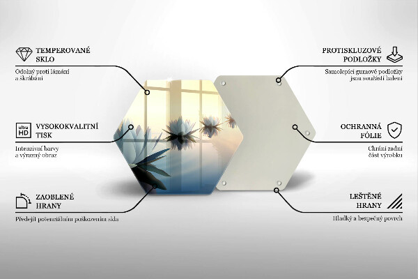 Glas Herdabdeckplatte Lilienblüten auf dem Wasser