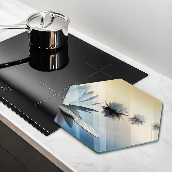 Glas Herdabdeckplatte Lilienblüten auf dem Wasser