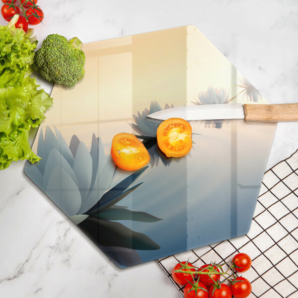 Glas Herdabdeckplatte Lilienblüten auf dem Wasser