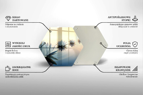 Glas Herdabdeckplatte Lilienblüten auf dem Wasser