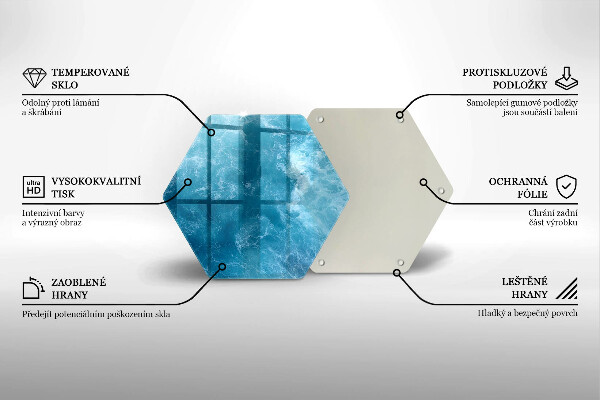 Glas Herdabdeckplatte Blaues Wasser