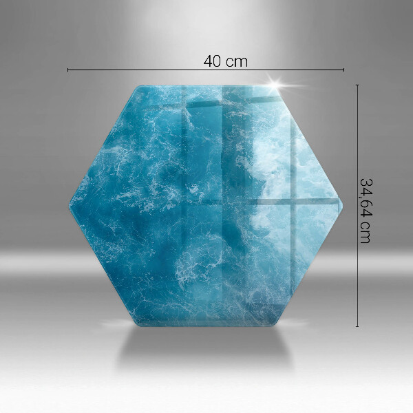 Glas Herdabdeckplatte Blaues Wasser