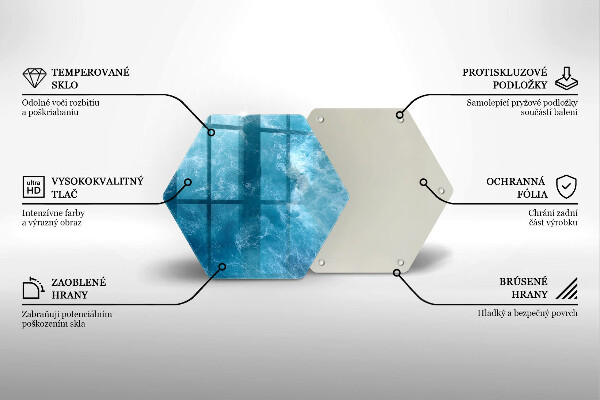 Glas Herdabdeckplatte Blaues Wasser