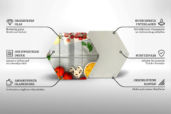 Glas Herdabdeckplatte Küchenessen
