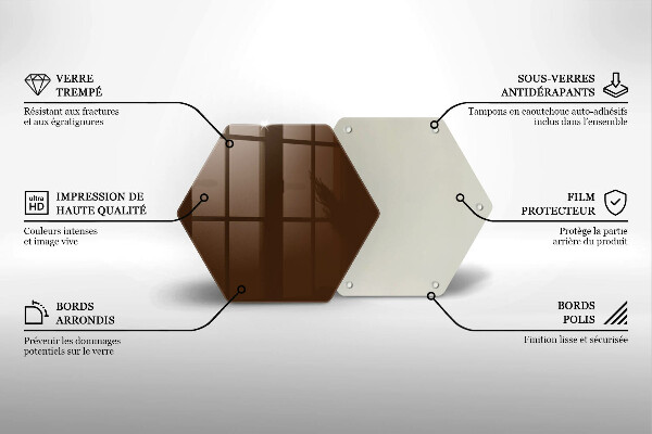 Glas Ceranfeldabdeckung Spritzschutz braune Farbe