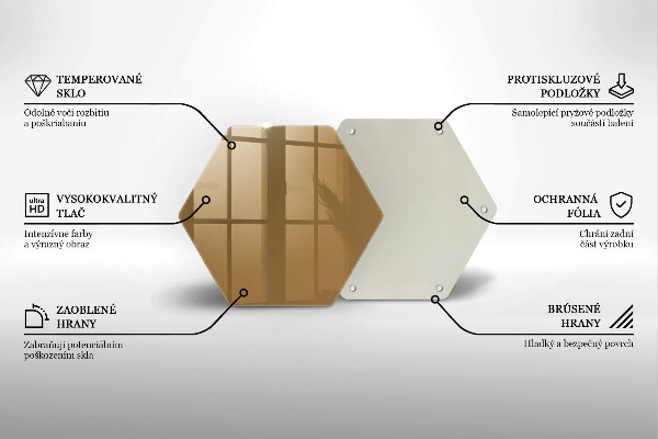 Glas Ceranfeldabdeckung Spritzschutz Beige Farbe