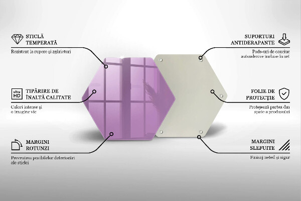 Glas Ceranfeldabdeckung Spritzschutz Violette Farbe