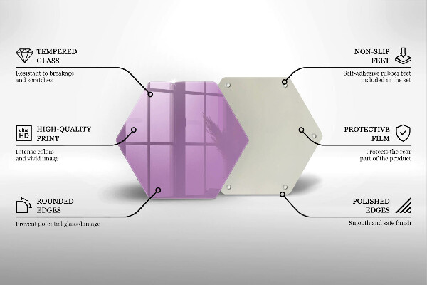 Glas Ceranfeldabdeckung Spritzschutz Violette Farbe