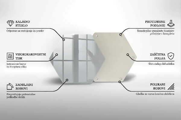 Glas Ceranfeldabdeckung Spritzschutz Graue Farbe