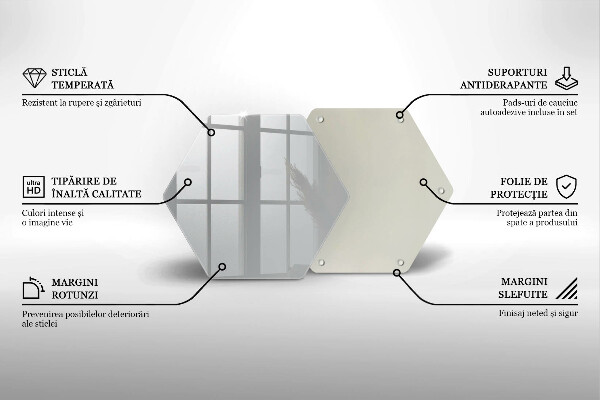 Glas Ceranfeldabdeckung Spritzschutz Graue Farbe