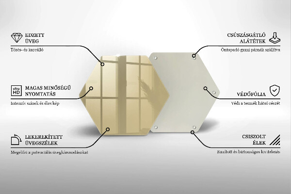 Glas Ceranfeldabdeckung Spritzschutz Beige Farbe